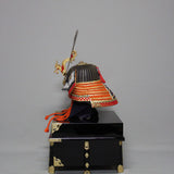 【O-004-K】Gold small plate laced otamada two-piece cuirass armor (helmet only)：金小札沢潟威二枚胴（兜のみ）