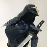 【O-075】Dark blue lacing black lacquered two-plate cuirass Jidai Festival set：濃紺糸威黒桶側二枚胴　時代祭りセット