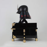 【O-054-K】Navy and Red Thread Laced Black Barrel-shaped Two-piece Dou Armor (Helmet Only)：紺赤糸威黒桶側二枚胴具足（兜のみ）