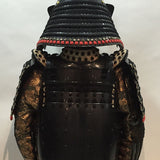 【O-068】Black thread laced vertical seam Iyo-style two-piece cuirass armor：▲黒糸威縦矧伊予二枚胴具足