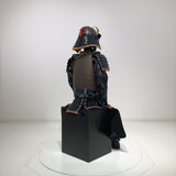 【O-045】Navy Blue Thread Laced Rusted Iron Riveted Two-Piece Cuirass Armor：紺糸威鉄錆鋲綴二枚胴具足