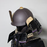 【O-043】Black Thread Laced Rusted Iron Two-Piece Cuirass Armor：黒糸威鉄錆二枚胴具足