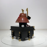 【O-038-K】Red thread laced large-sleeved red two-piece cuirass armor (helmet only)：赤糸威大袖赤二枚胴具足（兜のみ）