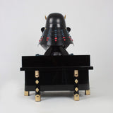 【O-054-K】Navy and Red Thread Laced Black Barrel-shaped Two-piece Dou Armor (Helmet Only)：紺赤糸威黒桶側二枚胴具足（兜のみ）