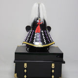 【O-039-K】Wisteria white thread laced raised fur two-piece cuirass armor (helmet only)：藤白糸威毛立二枚胴具足（兜のみ）