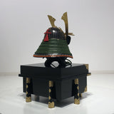 【O-019-K】Ancient yomogi thread laced small plate two-piece cuirass armor (helmet only)：古代蓬糸威小札二枚胴（兜のみ）