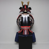 【O-048】Red Thread Laced Iyo Sugake Style Two-Piece Cuirass Armor (Matte Lacquer Finish)：赤糸威伊予素懸二枚胴具足　(艶消塗)
