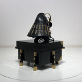 【O-023-K】Woodpecker thread laced vertical joined two-piece cuirass armor (helmet only)： 啄木糸威縦矧二枚胴（兜のみ）