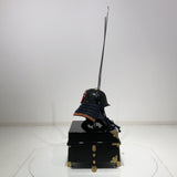 【O-029-K】Deep navy blue thread laced gold karakusa two-piece cuirass armor (helmet only)：濃紺糸威金唐二枚胴具足（兜のみ）
