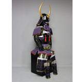 【O-040】Purple Thread Laced Flat Angle Side Crest Two-Piece Cuirass Armor：紫糸威平角脇立ニ枚胴具足