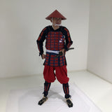 [A-027-1] Red Triangular War Hat (Jingasa)