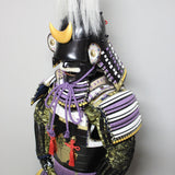 【O-039】Pale Wisteria and White Thread Laced Fur Decorated Two-Piece Cuirass Armor：藤白糸威毛立二枚胴具足