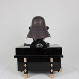 【O-053-K】Navy Blue Thread Laced Iron Rusted Kasa Riveted Two-piece Dou Armor (Atamagata) (Helmet Only)：紺糸威鉄錆笠鋲二枚胴具足（頭形）（兜のみ）