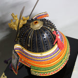 【O-025-K】Varied thread laced chest-guard Buddha two-piece cuirass armor (helmet only)：色々威胸取仏二枚胴（兜のみ）