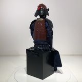 【O-059】Deep navy blue thread laced brown barrel shoulder guards two-piece cuirass armor：●濃紺糸威茶桶側二枚胴具足