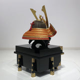 【O-006-K】Gold small plate laced scarlet two-piece cuirass armor (helmet only)：金小札緋威二枚胴（兜のみ）