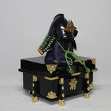 【O-030-K】Yellowish green thread laced vertical joined two-piece cuirass armor (helmet only)：萌黄糸威縦矧二枚胴具足（兜のみ）