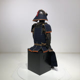【O-015】Dark Navy Blue Thread Laced Contemporary Small Plate Two-Piece Cuirass Armor：濃紺糸威当世小札二枚胴具足