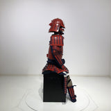 【O-062】Two-Piece Armor with Red Barrel Shoulder Guards, Deep Navy Blue Lacing, and Hand-Painted Lacquer Finish：濃紺糸威赤桶側二枚胴具足（手時代塗）