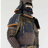 【O-041】Dark Navy Blue Thread Laced Riveted Two-Piece Cuirass Armor：濃紺糸威鋲綴二枚胴具足
