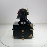 【O-074-K】Deep navy blue thread laced cloud dragon two-piece cuirass armor (helmet only)：濃紺糸威雲龍二枚胴具足（兜のみ）