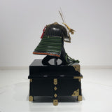 【O-019-K】Ancient yomogi thread laced small plate two-piece cuirass armor (helmet only)：古代蓬糸威小札二枚胴（兜のみ）