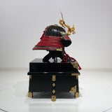 【O-014-K】Red thread laced fur pull two-piece cuirass armor (helmet only)：赤糸毛引威二枚胴（兜のみ）