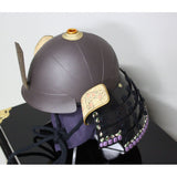 【O-043-K】Black thread laced rusted iron two-piece cuirass armor (helmet only)：黒糸威鉄錆二枚胴具足(兜のみ)