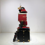 【O-014】Red Thread Laced Fur-Trimmed Two-Piece Cuirass Armor (Matte Finish)：赤糸威毛引二枚胴具足（艶消塗）