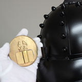 【O-049】Black Thread Laced Black Matte Riveted Two-Piece Cuirass Armor (Igaboshi Helmet)：黒糸威黒艶消鋲綴二枚胴具足（厳星兜）