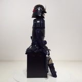 【O-065-1】Deep navy blue thread laced black barrel shoulder guards two-piece cuirass armor：濃紺糸威黒桶側二枚胴具足
