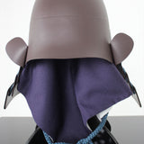 【O-053-K】Navy Blue Thread Laced Iron Rusted Kasa Riveted Two-piece Dou Armor (Atamagata) (Helmet Only)：紺糸威鉄錆笠鋲二枚胴具足（頭形）（兜のみ）