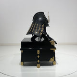 【O-023-K】Woodpecker thread laced vertical joined two-piece cuirass armor (helmet only)： 啄木糸威縦矧二枚胴（兜のみ）