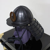 【O-042-K】Black thread laced waist-guard two-piece cuirass armor (helmet only)：黒糸威腰取二枚胴具足(兜のみ)