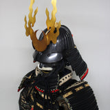 【O-016】Black Thread Laced Contemporary Small Plate Two-Piece Cuirass Armor：黒糸威当世小札二枚胴具足
