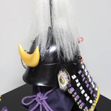 【O-039-K】Wisteria white thread laced raised fur two-piece cuirass armor (helmet only)：藤白糸威毛立二枚胴具足（兜のみ）