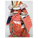 【O-038】Red Thread Laced Large Sleeved Red Two-Piece Cuirass Armor：赤糸威大袖赤二枚胴具足