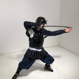 【O-075】Dark blue lacing black lacquered two-plate cuirass Jidai Festival set：濃紺糸威黒桶側二枚胴　時代祭りセット