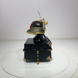 【O-024-K】Deep navy blue thread laced Buddha two-piece cuirass armor (helmet only)：紺糸威仏ニ枚胴（兜のみ）
