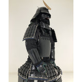 【O-036】Black Thread Laced Vertical Seam Two-Piece Cuirass Armor：黒糸威縦矧二枚胴具足