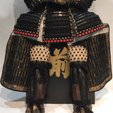 【O-068】Black thread laced vertical seam Iyo-style two-piece cuirass armor：▲黒糸威縦矧伊予二枚胴具足