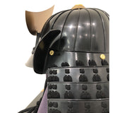 【O-036-K】Black thread laced vertical joined two-piece cuirass armor (helmet only)：黒糸威縦矧二枚胴具足（兜のみ）