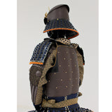 【O-041】Dark Navy Blue Thread Laced Riveted Two-Piece Cuirass Armor：濃紺糸威鋲綴二枚胴具足