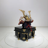 【O-003-K】Red thread laced large plate ō-yoroi armor (helmet only)：赤糸威本大札大鎧（兜のみ）