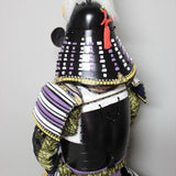 【O-039】Pale Wisteria and White Thread Laced Fur Decorated Two-Piece Cuirass Armor：藤白糸威毛立二枚胴具足