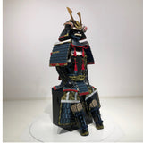 【O-037】Navy Blue Thread Laced Large Sleeved Black Two-Piece Cuirass Armor：紺糸威大袖黒二枚胴具足