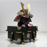 【O-038-K】Red thread laced large-sleeved red two-piece cuirass armor (helmet only)：赤糸威大袖赤二枚胴具足（兜のみ）