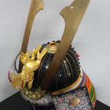 【O-025-K】Varied thread laced chest-guard Buddha two-piece cuirass armor (helmet only)：色々威胸取仏二枚胴（兜のみ）
