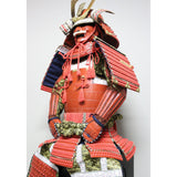 【O-038】Red Thread Laced Large Sleeved Red Two-Piece Cuirass Armor：赤糸威大袖赤二枚胴具足