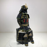 【O-044】Navy Blue Thread Laced Mugwort-Colored Diamond Stitch Two-Piece Cuirass Armor：紺糸威蓬菱綴二枚胴具足